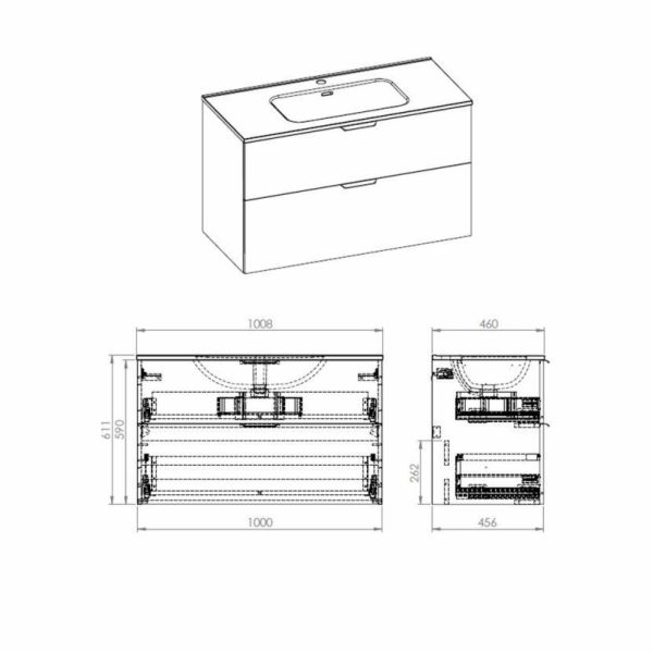SKŘÍŇKA S UMYVADLEM EKOLINE 100 ANTRAC