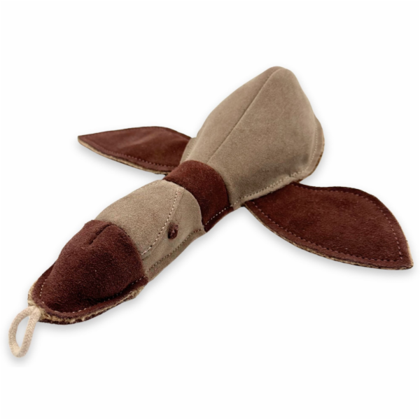 PafDog Kachna Doris Hračka pro psy z kůže a juty 30cm