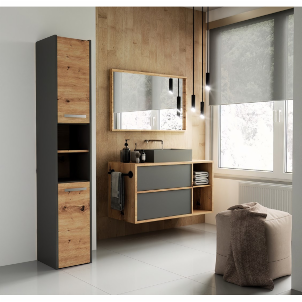Topeshop S30 ANTRACYT/ARTISAN koupelnový doplněk