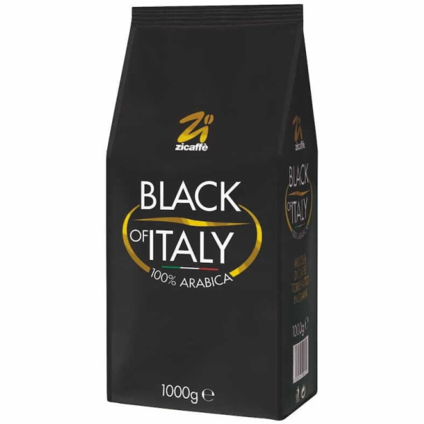Zicaffe kávová zrna Black of Italy 100% Arabica kávová zr...