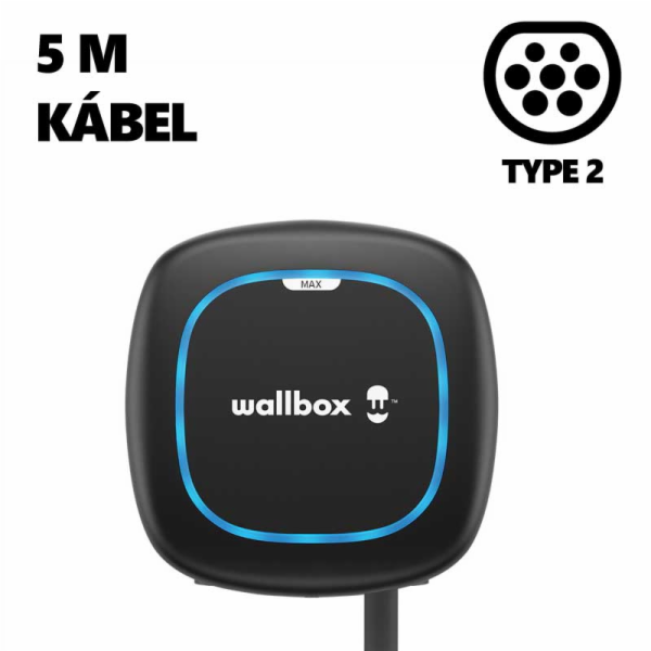 WALLBOX Pulsar Max Autonabíjačka 22 kW T2 5m č