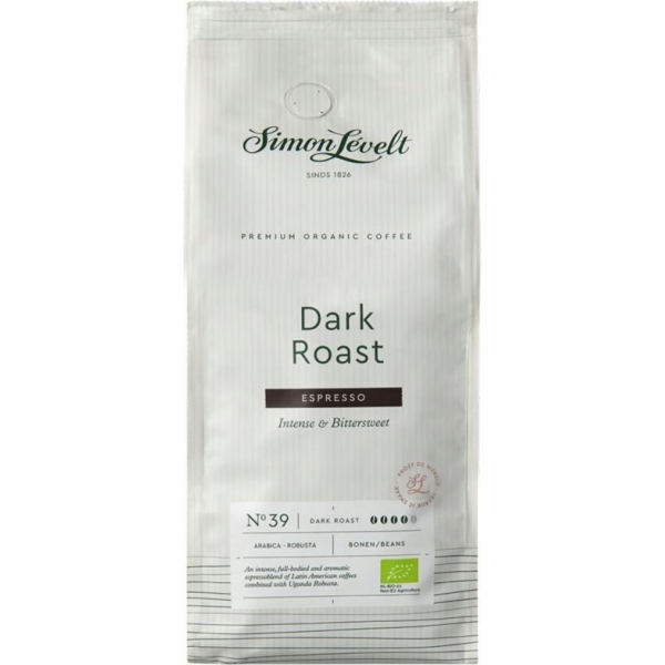 Simon Levelt kávová zrna Espresso tmavě pražená 500g