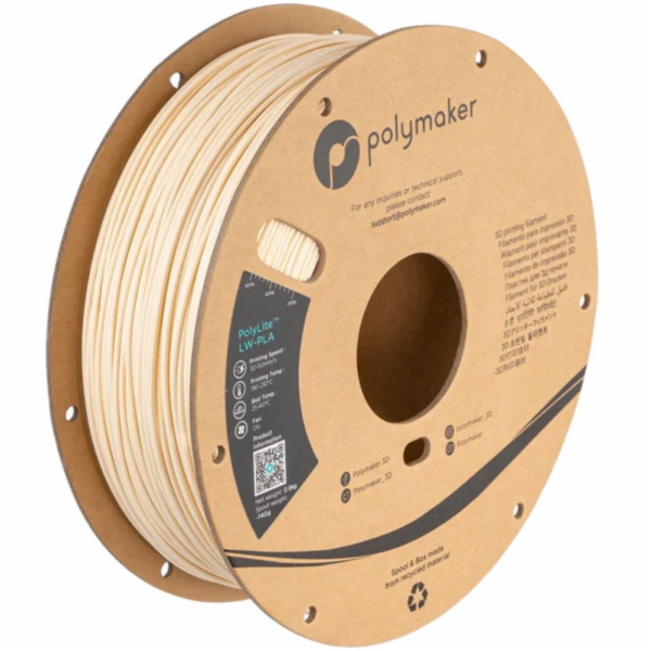 Poly Filament aker PolyLite LW-PLA 1,75 mm 0,80 kg - bílý