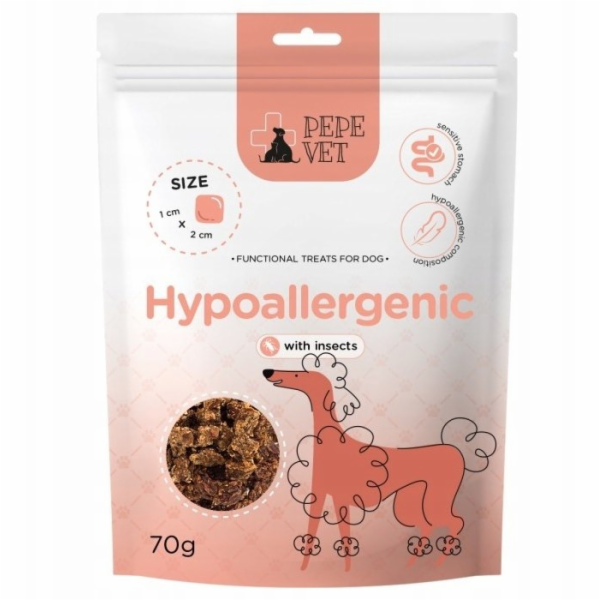 PEPE VET Hypoallergenic Insect - pamlsek pro psa - 70g