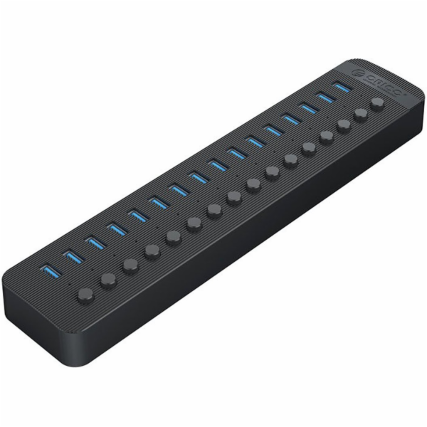 Orico USB HUB aktivní hub 16xUSB-A 5Gbps BC 1.2 78W černý