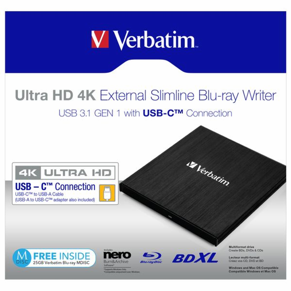 Verbatim externí Blu-Ray mechanika Ultra