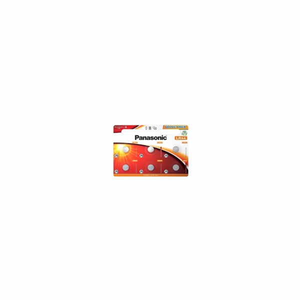 PANASONIC Alkalická MIKRO baterie LR-44EL/6BP 1,5V (Blist...