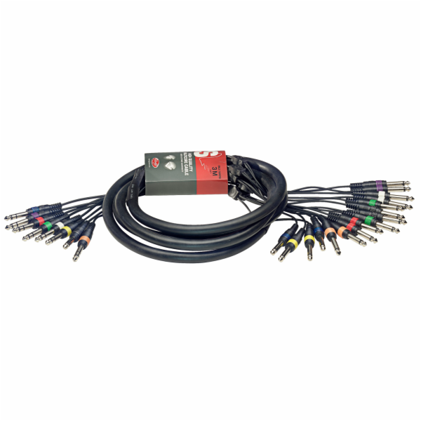Stagg SML3/16P8PS E, kabel 16x mono JACK/8x stereo JACK, 3m