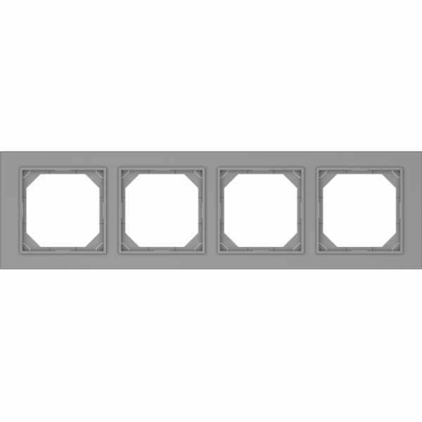 Čtyřmístná židle VILMA QR1000, šedá barva