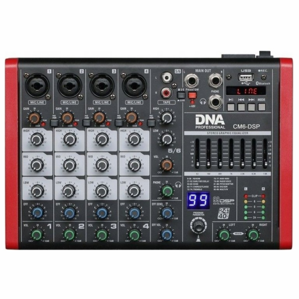 DNA CM6-DSP - USB audio mixer s MP3 přehrávačem