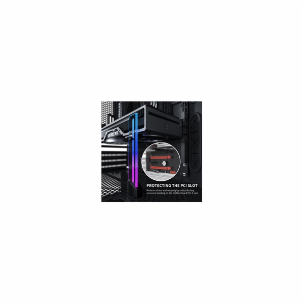 1stCool Podpěra GPU Hliníkový magnetický držák, AURA ARGB