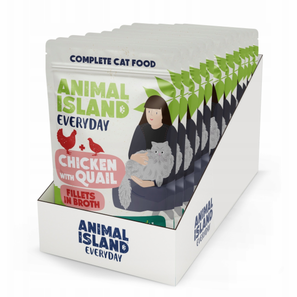 ANIMAL ISLAND Chicken with quail Fillets in broth - mokré...