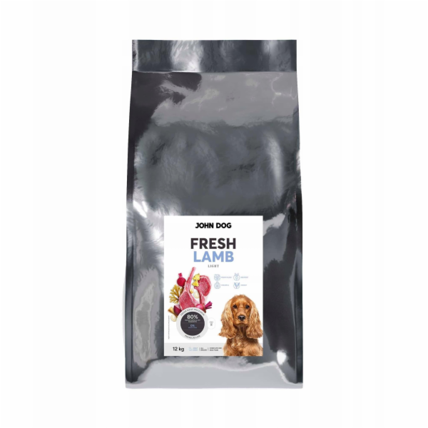 JOHN DOG Fresh Lamb - suché krmivo pro psy - 12kg