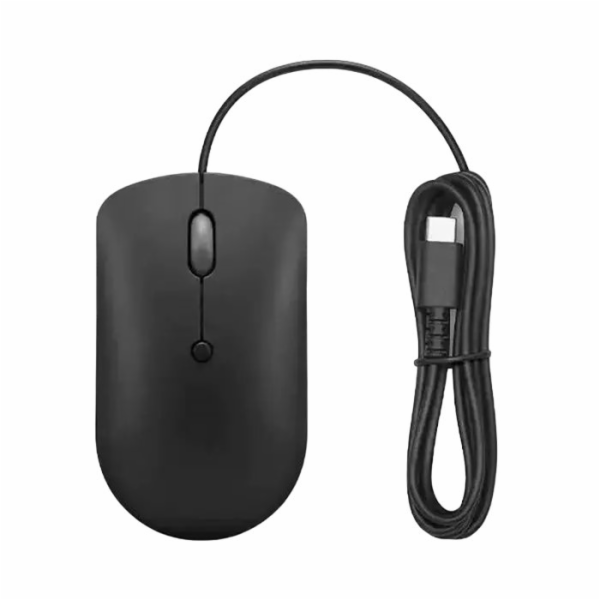 Lenovo myš CONS 400 USB-C kabelová kompaktní - černá