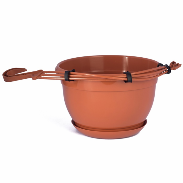 Hrnec Forma Plast MALTA, plast, O 270 mm, st. Hnědý