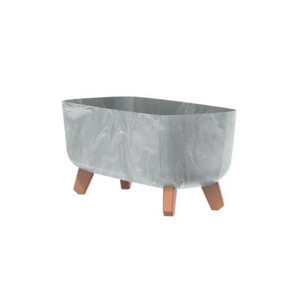 Květináč Prosperplast Gracia, O 39 x 19,5 cm, šedý