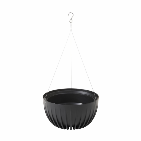 Hrnec LAMELA MIRA 977-04, plast, H 29 cm, černý