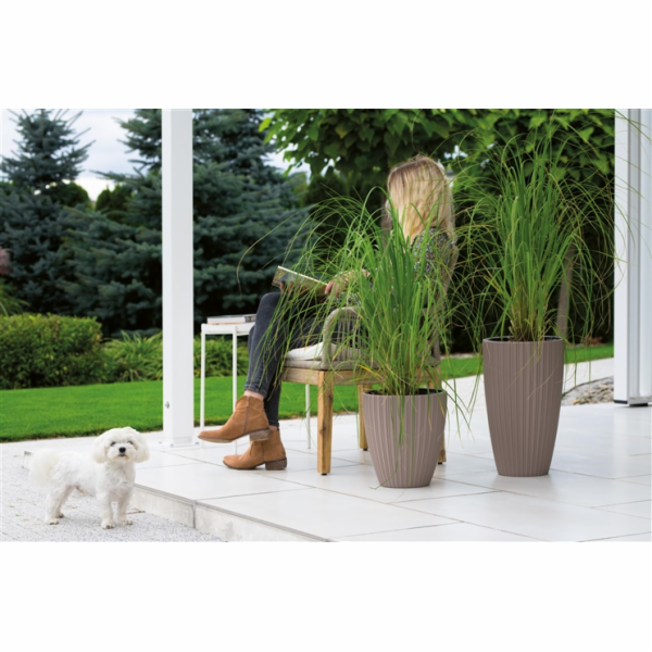 Hrnec FORM PLASTIC MIKA, plast, H 38,5 cm, hnědý sp.