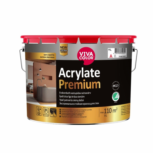 Barva na zeď Vivacolor Acrylate Premium bílá 9L