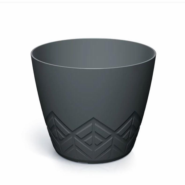 Hrnec Prosperplast ARECO, plast, O 19,8 cm, šedý