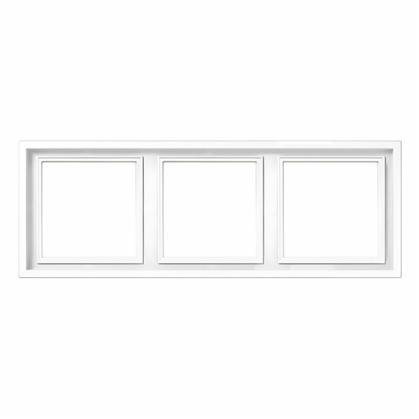 Trojrámeček LIREGUS MODERN, matně bílý