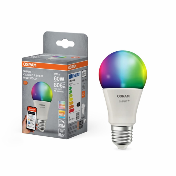 LED ŽÁROVKA WIFI A60 E27 9W 806LM RGBW