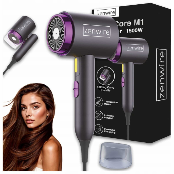 Zenwire Mini iontový fén Skládací Malý cestovní Přenosný ...