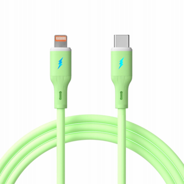 Akyga Kabel USB-C / Lightning 1m AK-USB-73 30W, Green Sil...