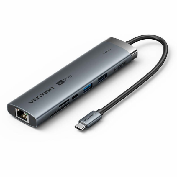 Dokovací stanice Vention USB-C 9v1 4K 60Hz 100W