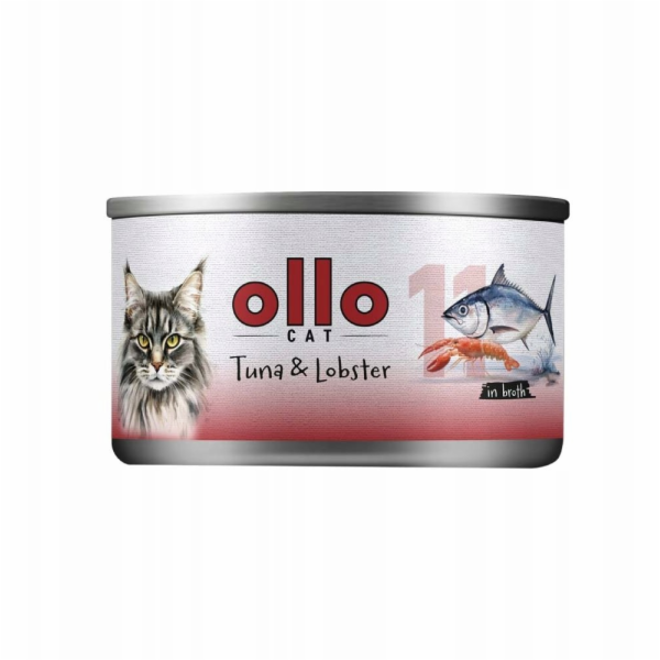 OLLO Cat nr 11 Tuna & Lobster in broth - wet cat food - 70g