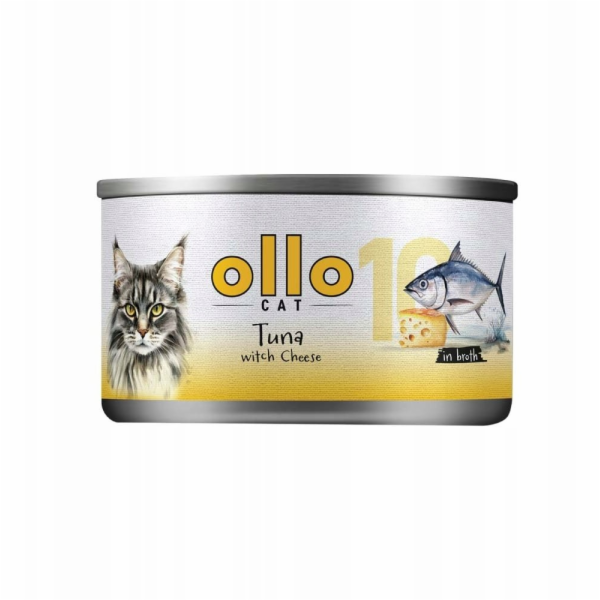 OLLO Cat nr 10 Tuna & Cheese in broth - mokré krmivo pro ...