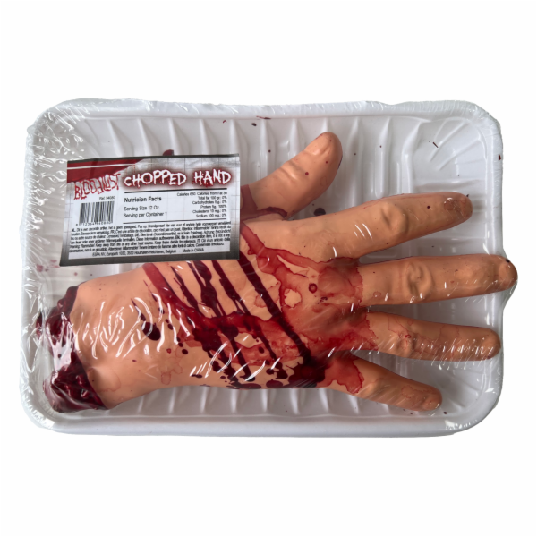 Halloween zakrvácená odseknutá ruka