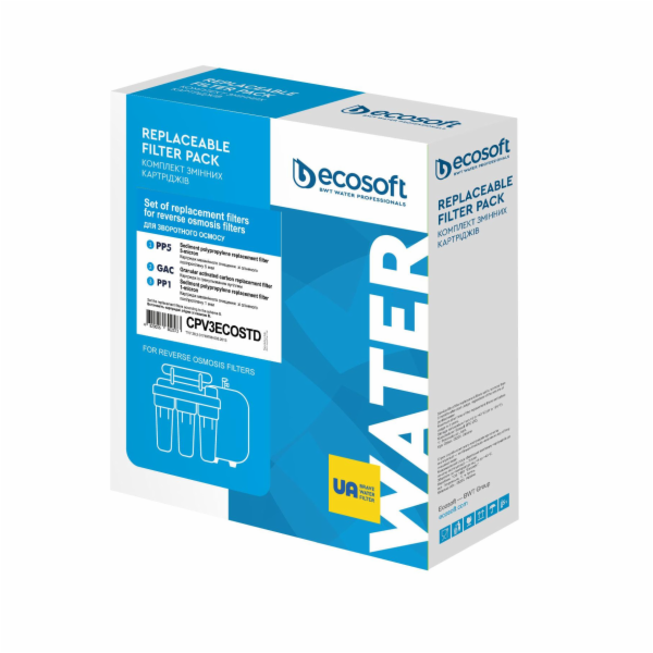 Sada patronových filtrů Ecosoft CPV3ECOSTD, 10"