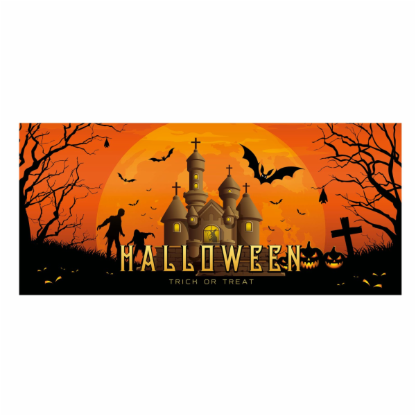 Halloween Banner, Strašidelný dům, 400x180cm