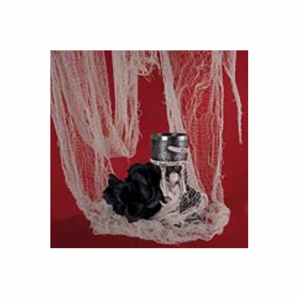 Halloween dekorační síť šedá, 55x350 cm