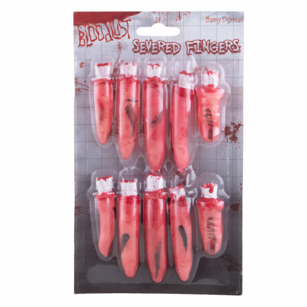Halloween usekané prsty, balení 10 kusů