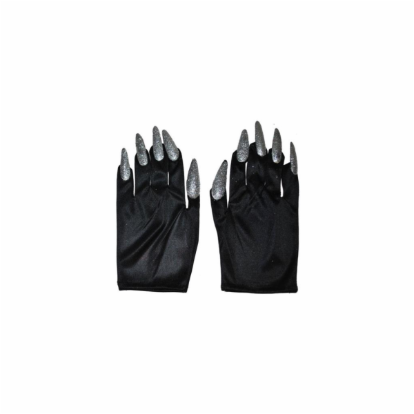 Rukavice s dlouhými nehty, stříbrné