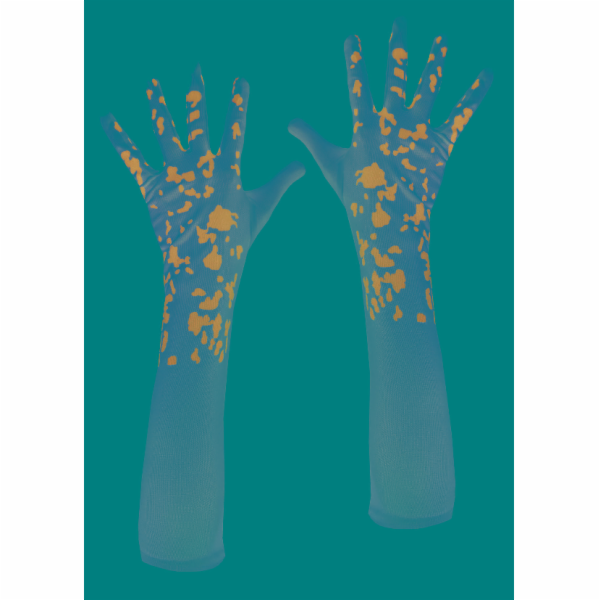 Halloween krvavé dlouhé rukavice