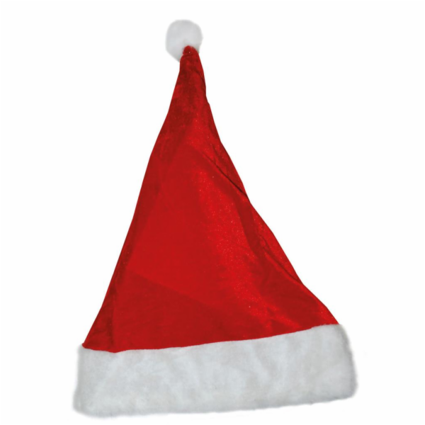 Čepice Santa Claus s bambulí, samet