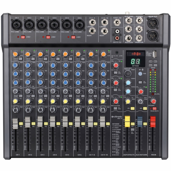 Citronic CMC-14, mixážní pult DSP a USB/PC/BT