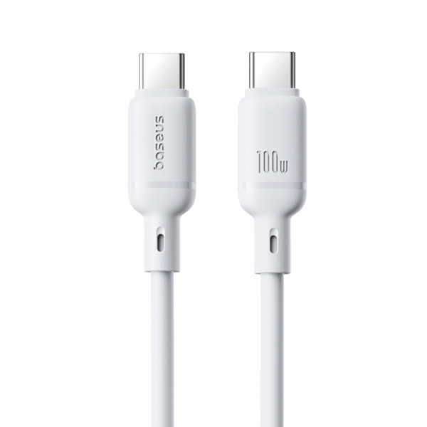 Rychlonabíjecí kabel Baseus Silky USB-C/USB-C 1m 100W bílý