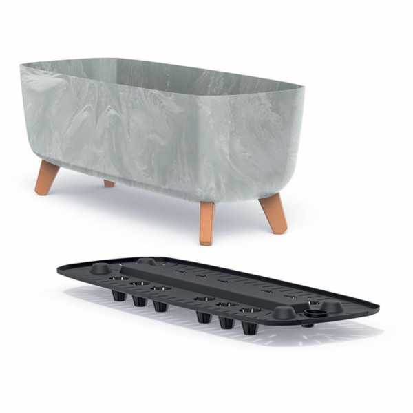 Květináč Prosperplast Gracia, O 58 x 24 cm, šedý