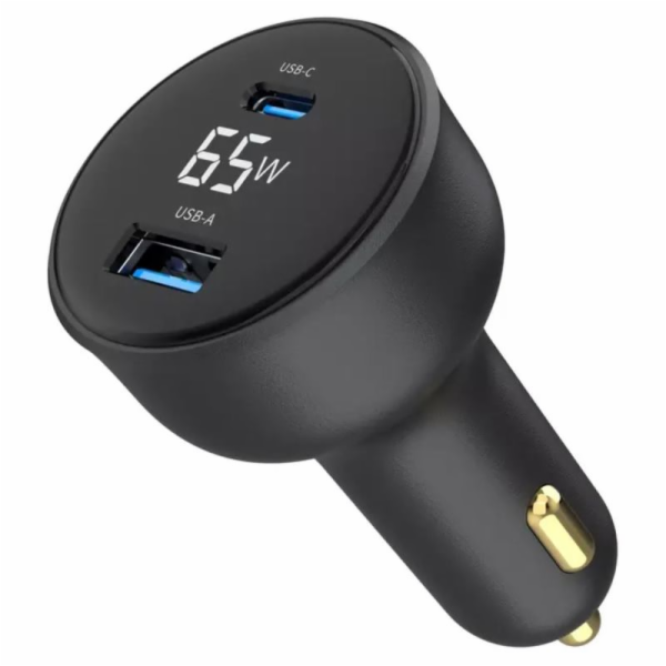 Gembird Rychlonabíječka do auta 2xUSB-A+C, Type-C (PD), L...