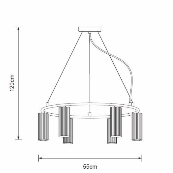 Stropní svítidlo Domoletti P16065-6RP D5H13 zlatá, 30 W, ...