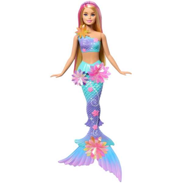Mattel BRB MOŘSKÁ PANNA KVETOUCÍ KVĚTINY BLOND JDM72 WB4