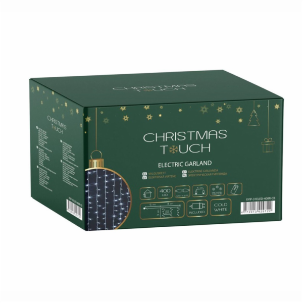 LED světelná clona Christmas Touch, 4 m, studená bílá