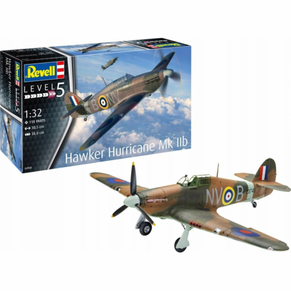 Revell Plastikový model letadla Hawker Hurricane MK IIB v...
