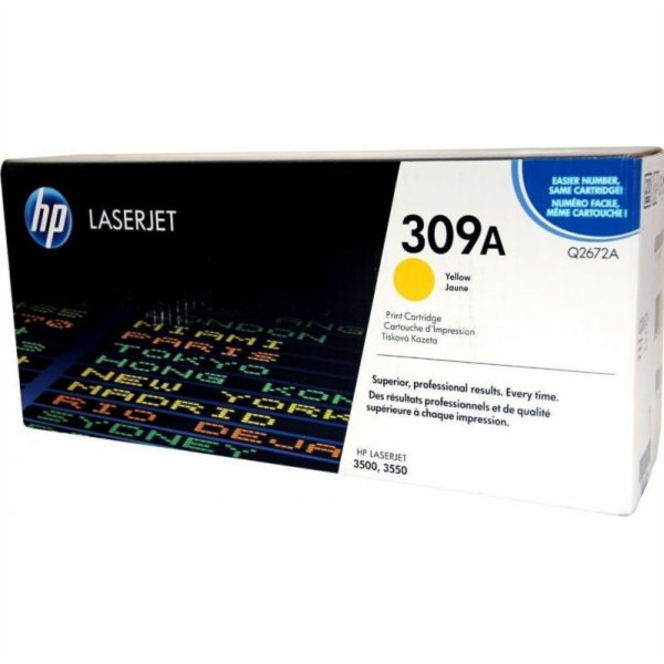 HP 309A Colour LaserJet original toner cartridge yellow s...