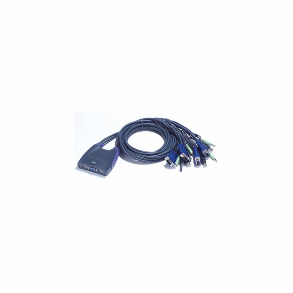 ATEN KVM switch CS-64U USB 4 PC mini, 1,8 metru
