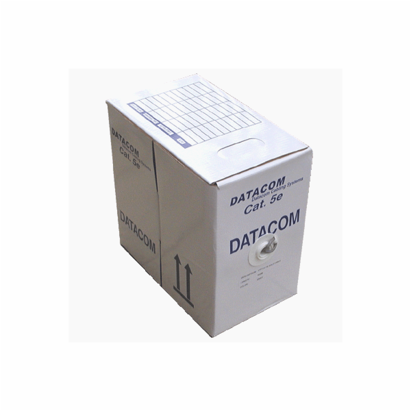 DATACOM kabel drát C5E UTP PVC 305m box šedý
